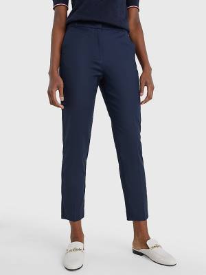 Tommy Hilfiger Slim Ankle Broek Dames Blauw | TH782ECX