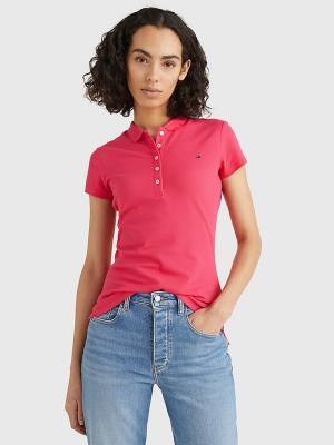 Tommy Hilfiger Slim Fit Poloshirt Dames Roze | TH967DSU