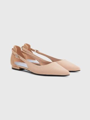 Tommy Hilfiger Slingback Pointed Ballerina Schoenen Dames Beige | TH845QHC