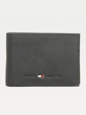 Tommy Hilfiger Small Leren Portefeuille Heren Zwart | TH658BHS