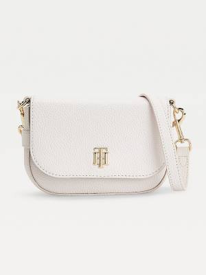 Tommy Hilfiger Small Monogram Crossover Tassen Dames Wit | TH027DXI