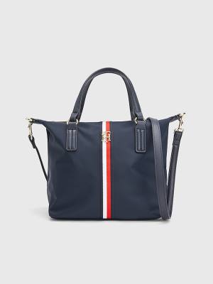 Tommy Hilfiger Small Signature Tote Tassen Dames Blauw | TH021LWS