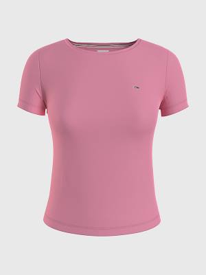 Tommy Hilfiger Soft Jersey T-shirts Dames Roze | TH537RVH