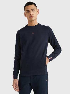 Tommy Hilfiger Sport Essential Organic Katoenen Sweatshirts Heren Blauw | TH210FWB