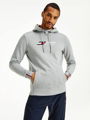 Tommy Hilfiger Sport Essential Organic Katoenen Hoodie Heren Grijs | TH578WFG