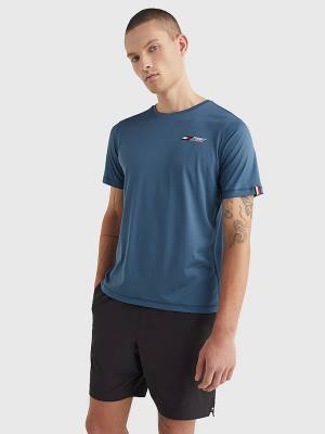 Tommy Hilfiger Sport Essential Slim Fit Training T-shirts Heren Blauw | TH182OAP