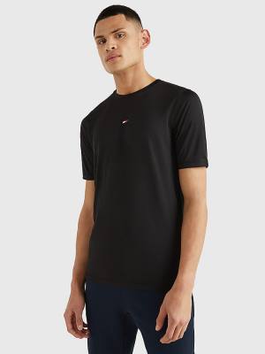 Tommy Hilfiger Sport Essential Slim Fit Recycled T-shirts Heren Zwart | TH653MLX