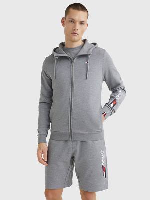 Tommy Hilfiger Sport Essential TH Cool Zip-Thru Hoodie Heren Grijs | TH280SWL