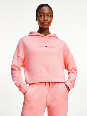 Tommy Hilfiger Sport Graphic Hoodie Dames Roze | TH527QKF