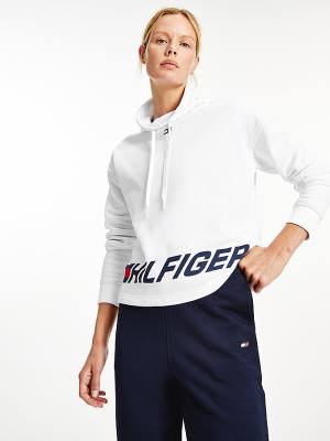 Tommy Hilfiger Sport Logo Relaxed Fit Sweatshirts Dames Wit | TH458XFO