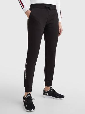 Tommy Hilfiger Sport Organic Katoenen Joggers Broek Dames Zwart | TH743IMG