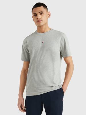 Tommy Hilfiger Sport Organic Katoenen Motion Flag T-shirts Heren Grijs | TH042QZD