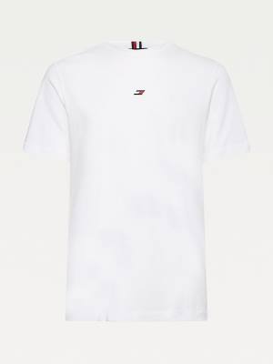 Tommy Hilfiger Sport Organic Katoenen Motion Flag T-shirts Heren Wit | TH364WRX