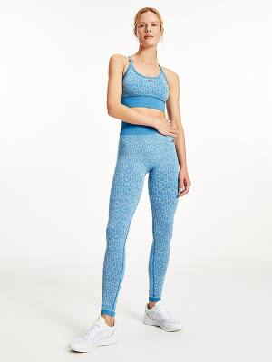 Tommy Hilfiger Sport Performance Full Length Seamless Leggings Dames Blauw | TH785XKE