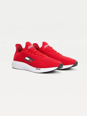 Tommy Hilfiger Sport Performance Knitted Sneakers Heren Rood | TH341NTA