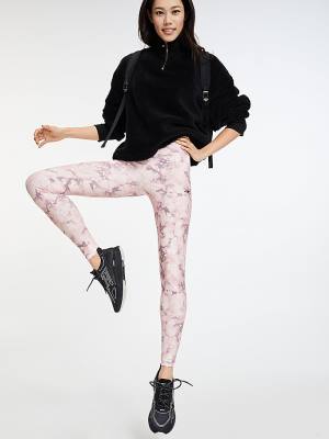 Tommy Hilfiger Sport Print Full Length Leggings Dames Roze | TH568RYN