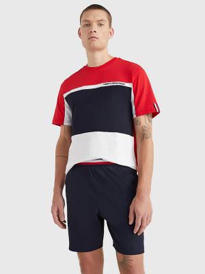 Tommy Hilfiger Sport TH Cool Colour-Blocked T-shirts Heren Wit | TH604GOD