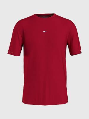 Tommy Hilfiger Sport TH Cool Essential Logo T-shirts Heren Rood | TH170HNK