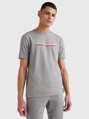 Tommy Hilfiger Sport TH Cool Graphic T-shirts Heren Grijs | TH469TRD