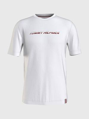 Tommy Hilfiger Sport TH Cool Graphic T-shirts Heren Wit | TH769BPQ