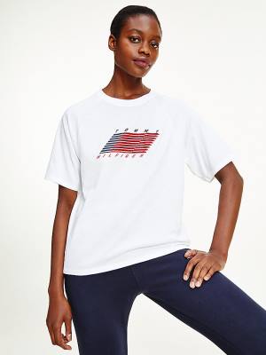 Tommy Hilfiger Sport TH Cool Organic Katoenen T-shirts Dames Wit | TH106VQR