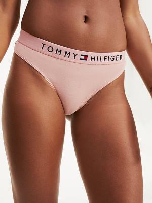 Tommy Hilfiger Stretch Katoenen String Ondergoed Dames Roze | TH946TFP