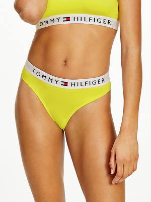 Tommy Hilfiger Stretch Katoenen String Ondergoed Dames Geel | TH983NQO