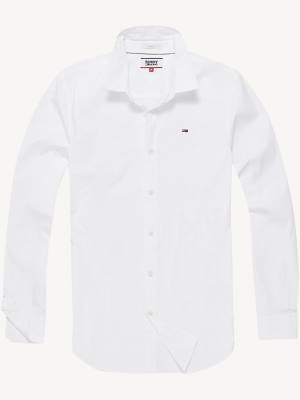 Tommy Hilfiger Stretch Slim Fit Overhemd Heren Wit | TH351FCY