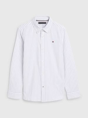 Tommy Hilfiger Stripe Oxford Overhemd Jongens Wit | TH925HFC