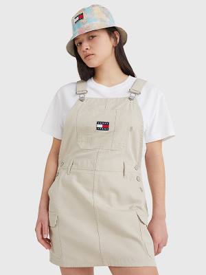 Tommy Hilfiger Surplus Dungaree Jurken Dames Beige | TH312WCD