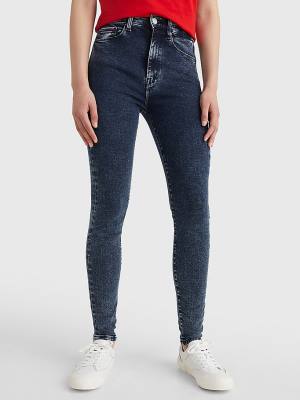 Tommy Hilfiger Sylvia High Rise Super Skinny Jeans Dames Denim | TH352DTA