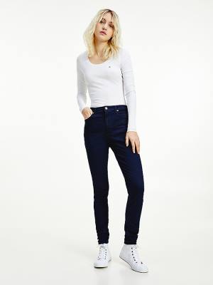 Tommy Hilfiger Sylvia High Rise Super Skinny Jeans Dames Denim | TH493VMO