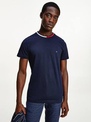 Tommy Hilfiger TH Cool Flag Collar T-shirts Heren Blauw | TH168NYG