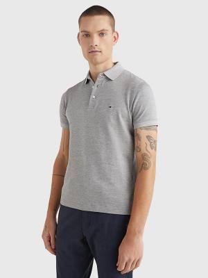 Tommy Hilfiger TH Flex Slim Fit Poloshirt Heren Grijs | TH721XVW