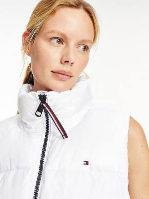 Tommy Hilfiger TH Protect Relaxed Down Puffer Vest Jassen Dames Wit | TH742TVZ