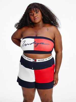 Tommy Hilfiger TOMMYXINDYA Curve Bandeau Ondergoed Dames Blauw | TH793SXV