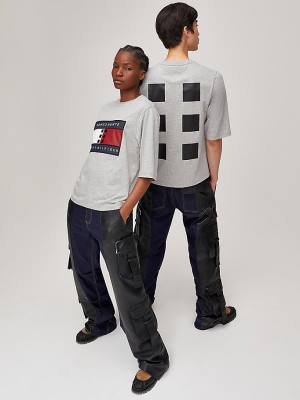 Tommy Hilfiger TOMMYXROMEO Dual-Gender T-shirts Dames Grijs | TH170UMW