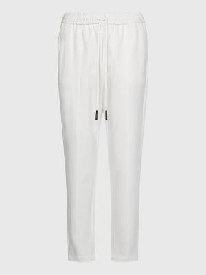 Tommy Hilfiger Tapered Joggers Broek Dames Wit | TH492LHW