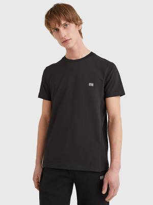 Tommy Hilfiger Tech Essential Organic Jersey T-shirts Heren Zwart | TH324JEN