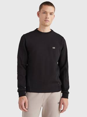 Tommy Hilfiger Tech Essentials Crew Neck Sweatshirts Heren Zwart | TH794OAK