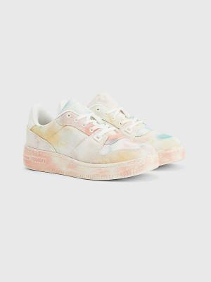 Tommy Hilfiger Tie-Dye Cupsole Basket Sneakers Dames Oranje | TH796IRB