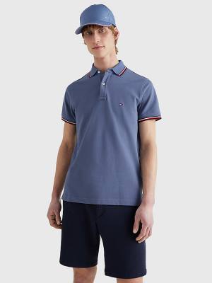 Tommy Hilfiger Tipped Slim Fit Poloshirt Heren Blauw | TH104NTJ