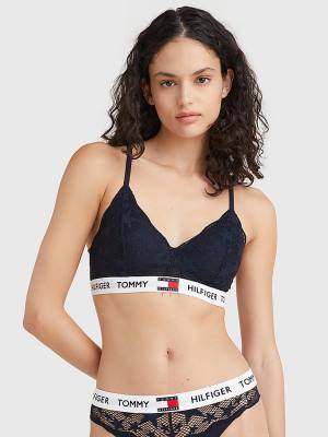 Tommy Hilfiger Tommy 85 Star Kanten Non-Wired Push-Up Bra Ondergoed Dames Blauw | TH451GHX