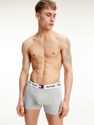 Tommy Hilfiger Tommy 85 Stretch Katoenen Logo Trunks Ondergoed Heren Grijs | TH204YWU