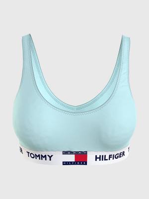 Tommy Hilfiger Tommy 85 Stretch Katoenen Logo Bralette Ondergoed Dames Blauw | TH691JLH