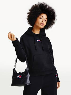 Tommy Hilfiger Tommy Badge Hoodie Dames Zwart | TH192IQE