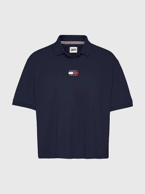 Tommy Hilfiger Tommy Badge Poloshirt Dames Blauw | TH950GSE