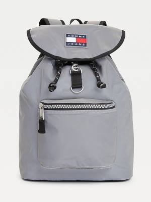 Tommy Hilfiger Tommy Badge Reflective Backpack Tassen Heren Grijs | TH132GUC