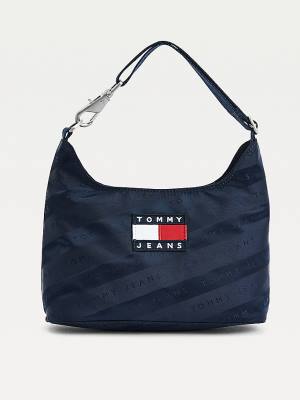 Tommy Hilfiger Tommy Badge Shoulder Tassen Dames Blauw | TH153CEB