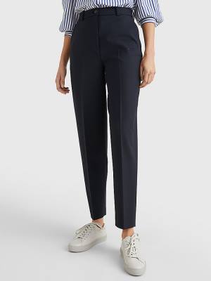 Tommy Hilfiger Tommy Icons High Rise Tapered Broek Dames Blauw | TH095DMG